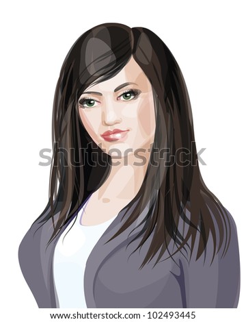Vector of  woman portrait