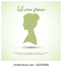 vector woman profiles