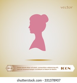 vector woman profiles