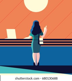 Vector Woman Reception