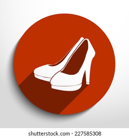 Vector woman shoes web icon. Eps 10.