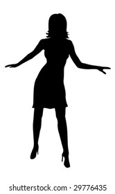 vector woman silhouette 10