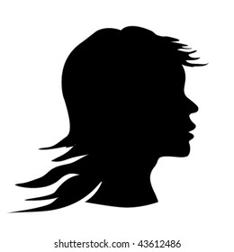 Vector woman silhouette