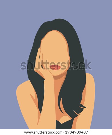vector woman with simple, elegant style perfect for your design needs.