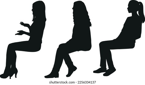 VECTOR WOMAN SITTING SIMPLE