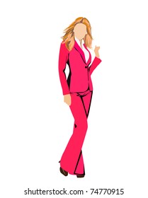 vector woman in a suit