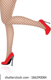Vector of Woman's legs walking