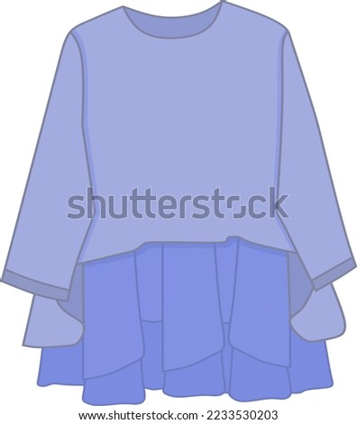 Vector Woman's shirt, women's blouse, shirt, vector illustration