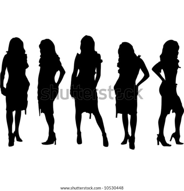 Vector Womans Silhouette Stock Vector Royalty Free 10530448