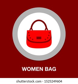 vector women bag or purse illustration isolated - beautiful, beauty and elegance shop