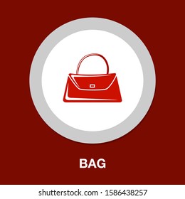 vector women bag or purse illustration isolated - beautiful, beauty and elegance shop