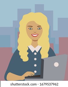 Vector women character portrait. Can be used as print, postcard, invitation, greeting card, magazine illustration, packaging design, stickers, poster, textile, element design, web design and so on.