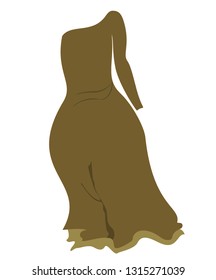 vector women dress illustration isolated. elegant and beautiful clothing fashion wear style