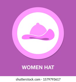 Vector Women Hat Illustration - Beauty Lady Women