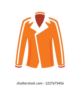 vector women jacket illustration. silhouette female suit - fashion wear design