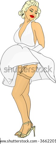 vector - women like merylin isolated on background