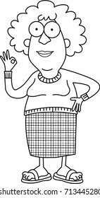 Vector - women, OK Sign