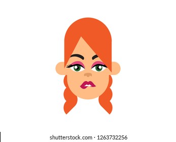 Vector women on white background