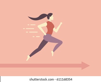 Vector Women Running 