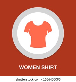 vector women shirt illustration isolated. clothing fashion textile sign symbol