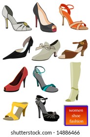 Zapatos de las mujeres del Vector