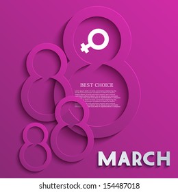Vector women's day background. Eps10