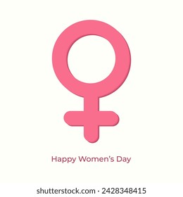 Vector women's day background with female symbol