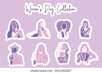 Vector Womens day element set collection