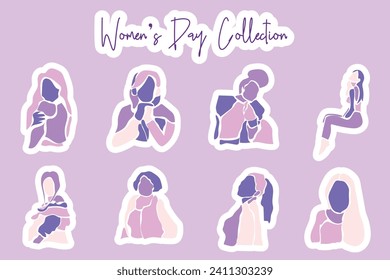 Vector Womens day element set collection