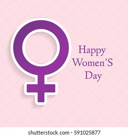 Vector women's day linear modern and creative background. Elegant greeting card design for International Women's Day celebration.