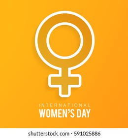 Vector women's day linear modern and creative background. Elegant greeting card design for International Women's Day celebration.
