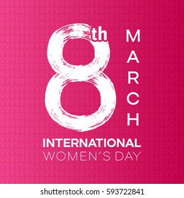 Vector women's day linear modern and creative background. Elegant greeting card design for International Women's Day celebration.