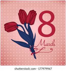 Vector Women's Day March 8 background