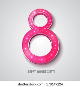 Vector women's day simbol on white background. Eps10