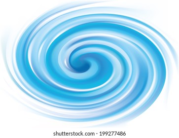 Vector wonderful backdrop of swirling bright turquoise texture on a white background 