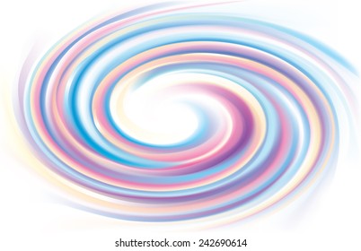 Vector wonderful backdrop of swirling gentle colorful texture on a white background