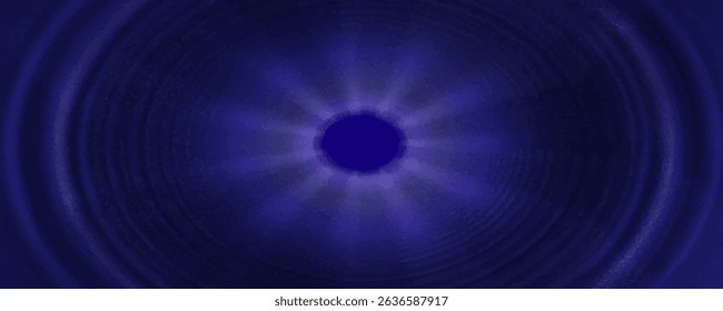 Vector wonderful futuristic luxury modern rippled curvy backdrop with space for text. Beautiful volute fluid surface bright turquoise color with glowing white center in middle of funnel