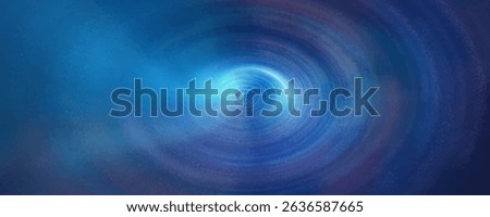Vector wonderful swirling backdrop with space for text. Beautiful volute fluid surface vivid turquoise color with glowing white center in middle of funnel