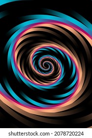 Vector wonderful swirling background, Abstract colorful swirly illustration, multi-colored plasticine, Spiral wave line dynamic. 