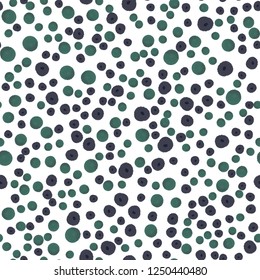 Vector Wondrous pattern with purple and green polka dots. Seamless Vector. Elements are not cropped. Pattern under the mask. Perfect design for textile, box, posters, cards, web etc.