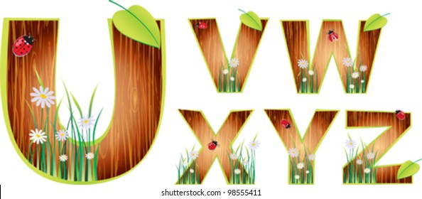 Vector wood abc eps 10