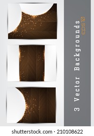 Vector wood background set with white paper and space for your text (EPS10 Vector)