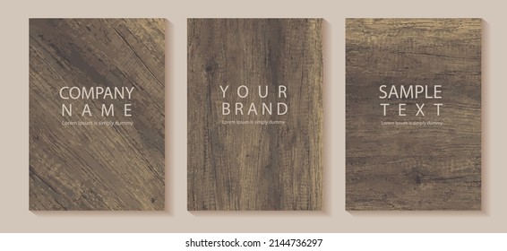 Vector wood background texture. in A4 size for design work cover book presentation. brochure layout and flyers poster template.