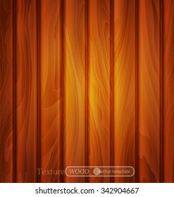 vector wood background (texture) of brown wooden planks