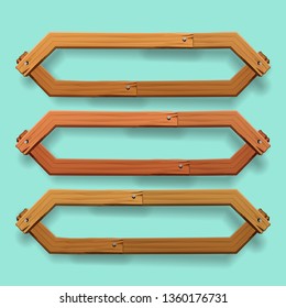 Vector of wood banner design.