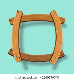 Vector of wood banner design. Abstract banner.
