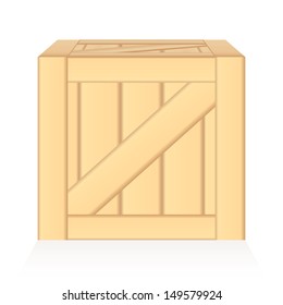 vector wood box illusion isolated