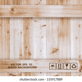 Vector wood box template design