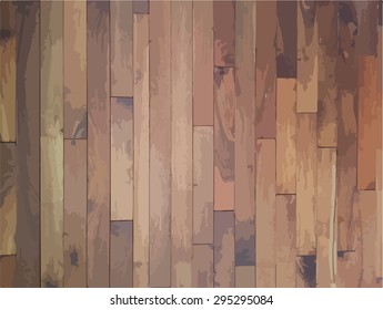 Vector, wood brown plank texture background