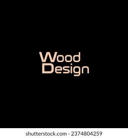Vector wood design logo concept for business.